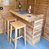 rustic wooden reclaimed timber pallet bar