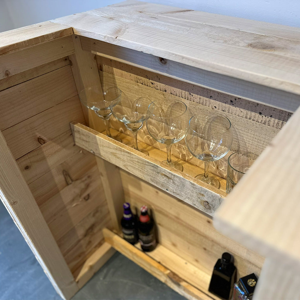 Rustic Wooden Pallet Bar - Compact - Shop Online at OnlineBars
