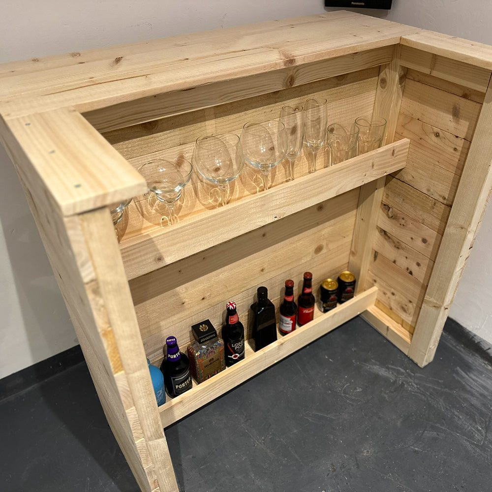 Rustic Wooden Pallet Bar - Small - Shop Online at OnlineBars