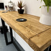 Industrial Style Breakfast Bar - Dark Oak - Shop Online at OnlineBars
