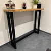 Industrial Style Breakfast Bar - Dark Oak - Shop Online at OnlineBars