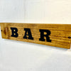 rustic wooden bar sign plaque wall mounted