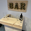 Rustic Wooden Industrial Style Bar Sign