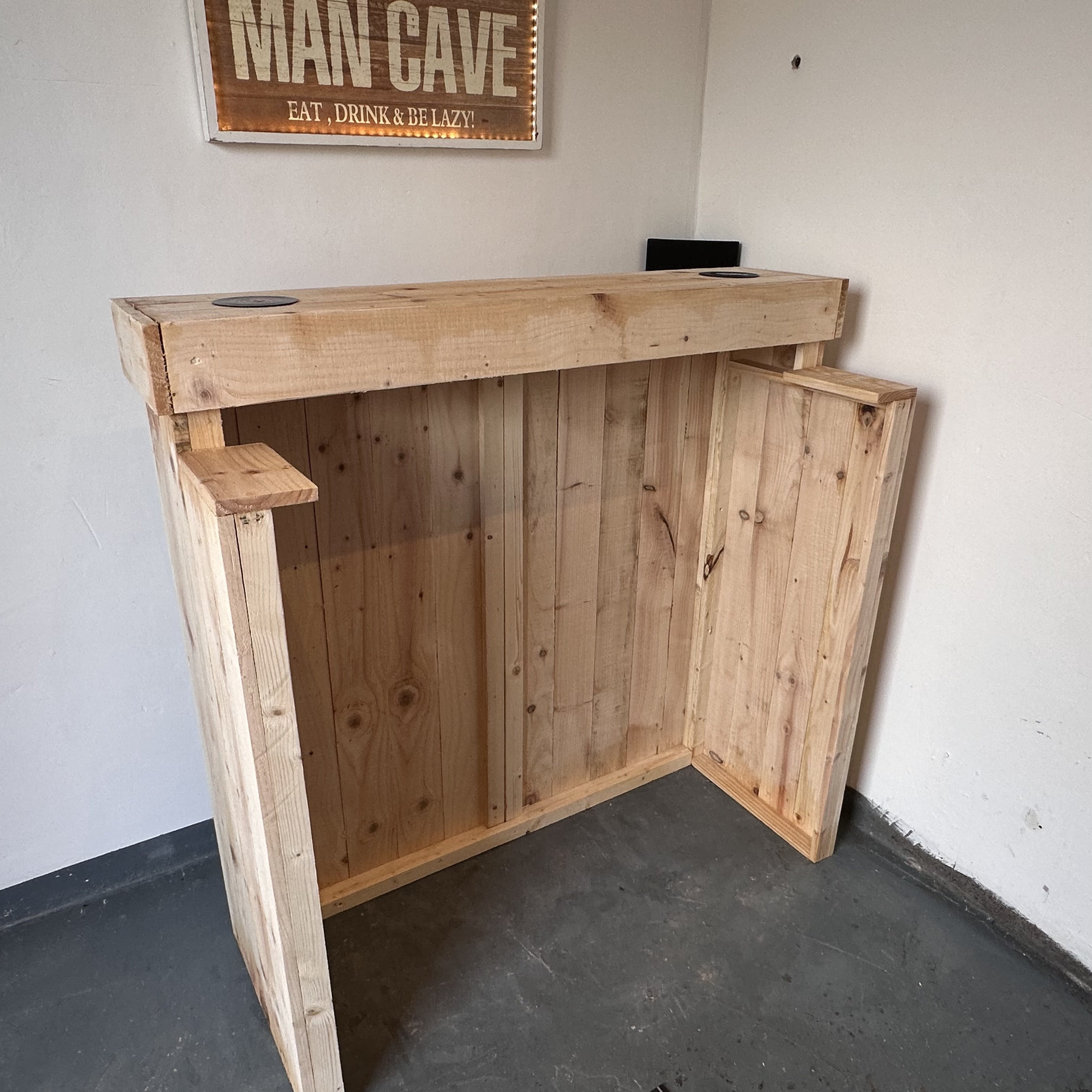 Rustic Wooden Serving Bar - Shop Online at OnlineBars