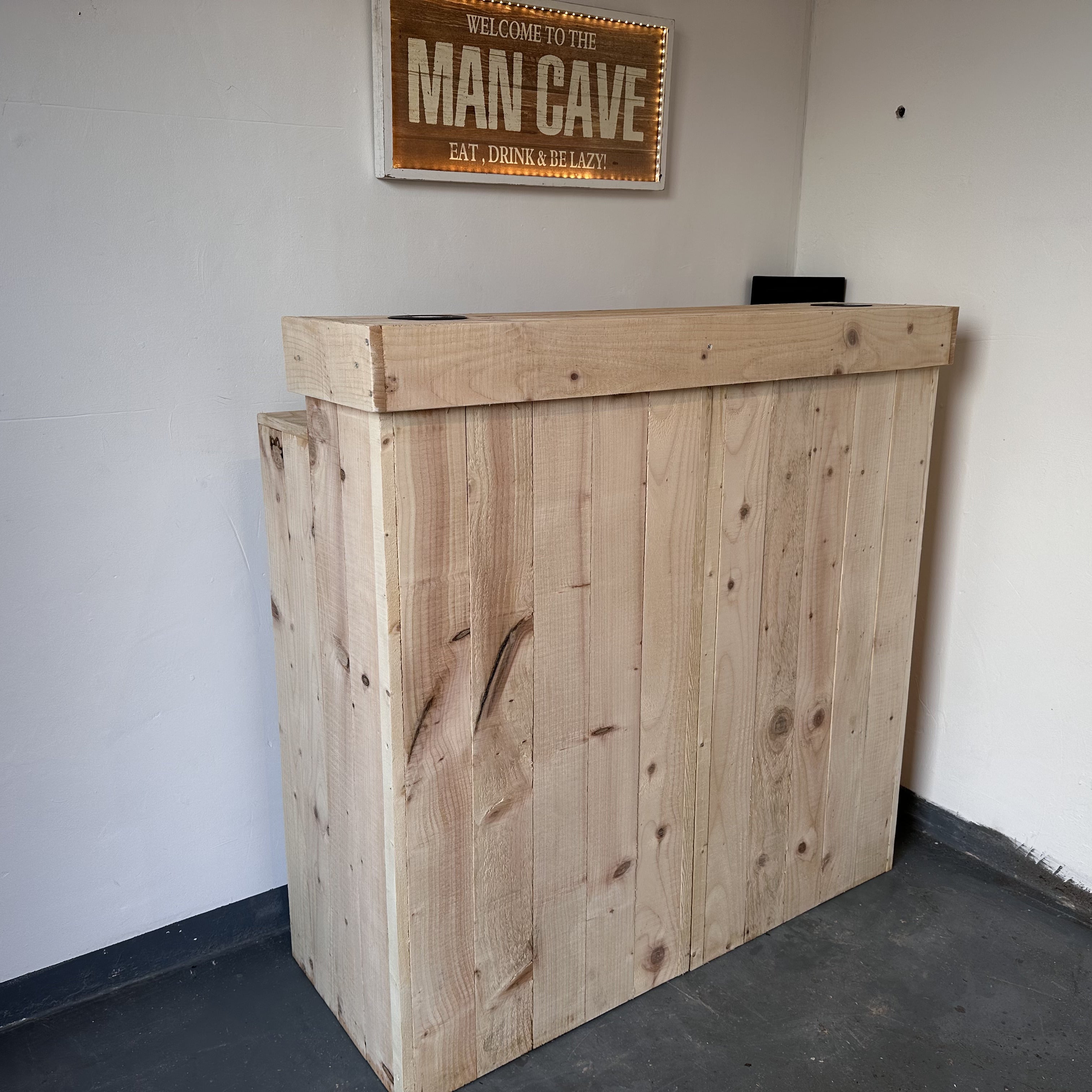 Rustic Wooden Serving Bar - Shop Online at OnlineBars