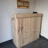 Rustic Wooden Serving Bar - Shop Online at OnlineBars