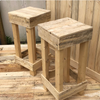 Rustic Wooden Bar & Bar Stools Set - Includes LED's-Bar Table-ReclaimedBarware-PorterBars