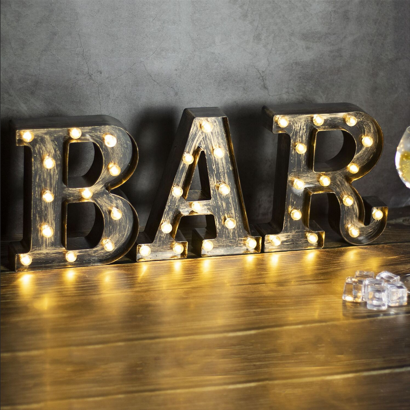 Industrial LED Bar Sign Letters
