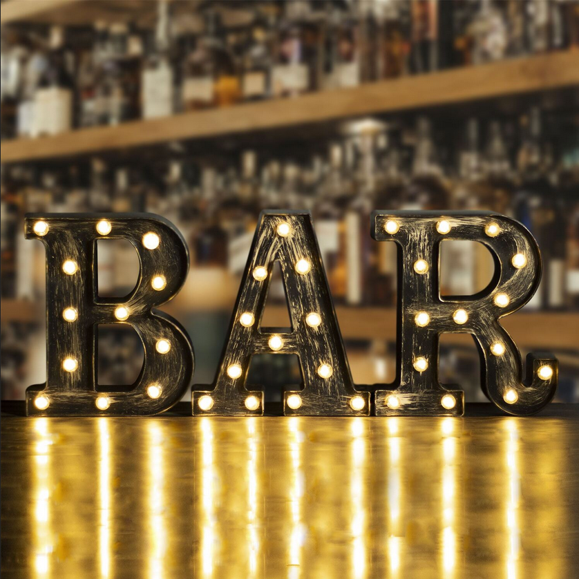 Industrial LED Bar Sign Letters