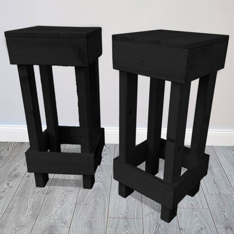 Set of 2 Rustic Wooden Bar Stools Shop Rustic Barware PorterBars OnlineBars