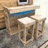 Rustic Wooden Bar & Bar Stools Set - Includes LED's-Bar Table-ReclaimedBarware-PorterBars