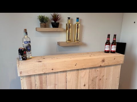 Rustic Wooden Serving Bar - Shop Online at OnlineBars