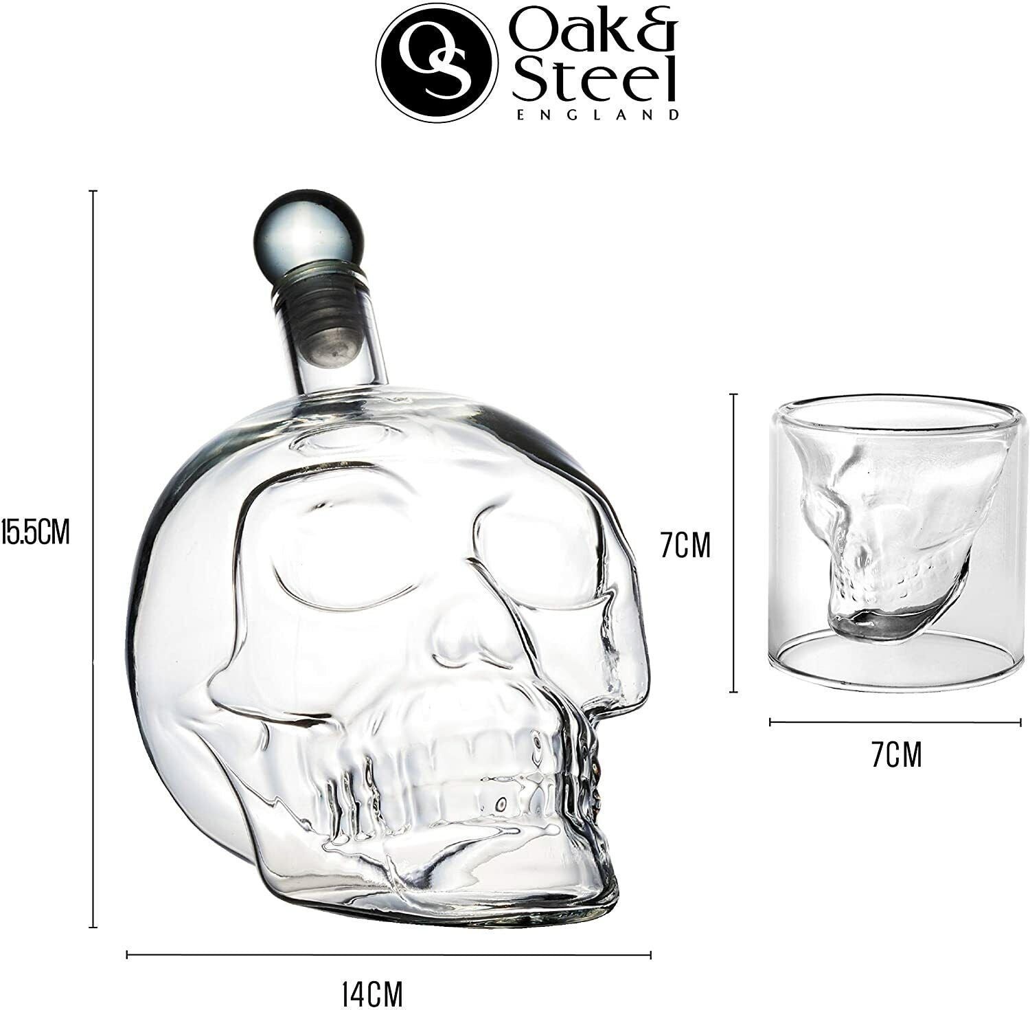 Skull Whiskey Decanter Gift Set
