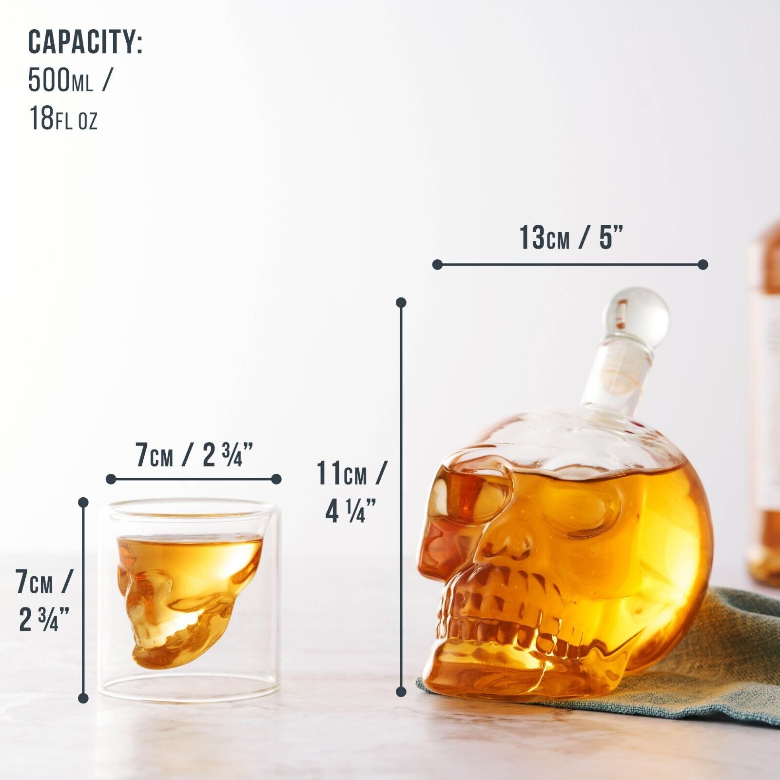 Skull Whiskey Decanter Gift Set
