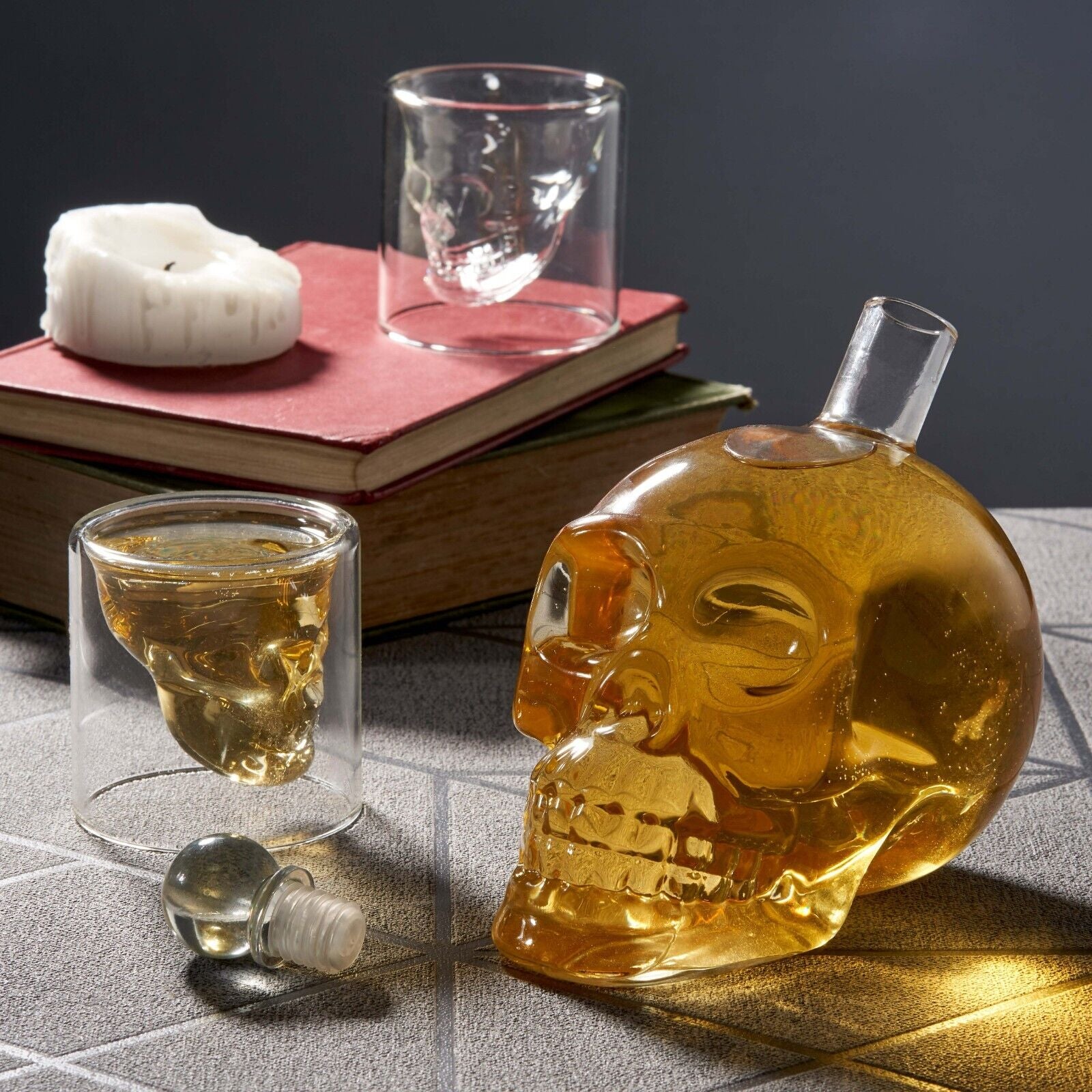 Skull Whiskey Decanter Gift Set
