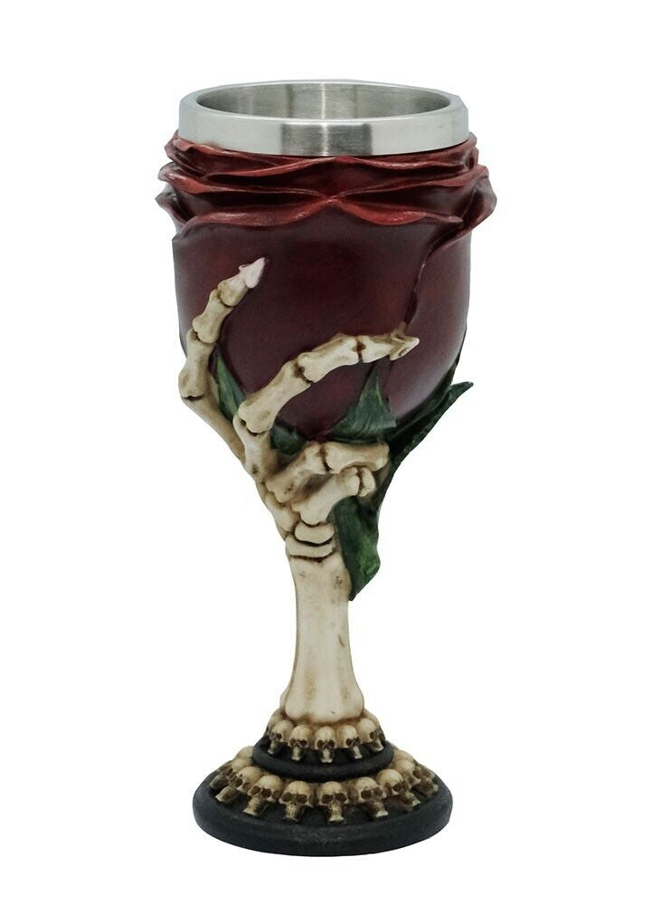 Skeleton Rose Wine Glass