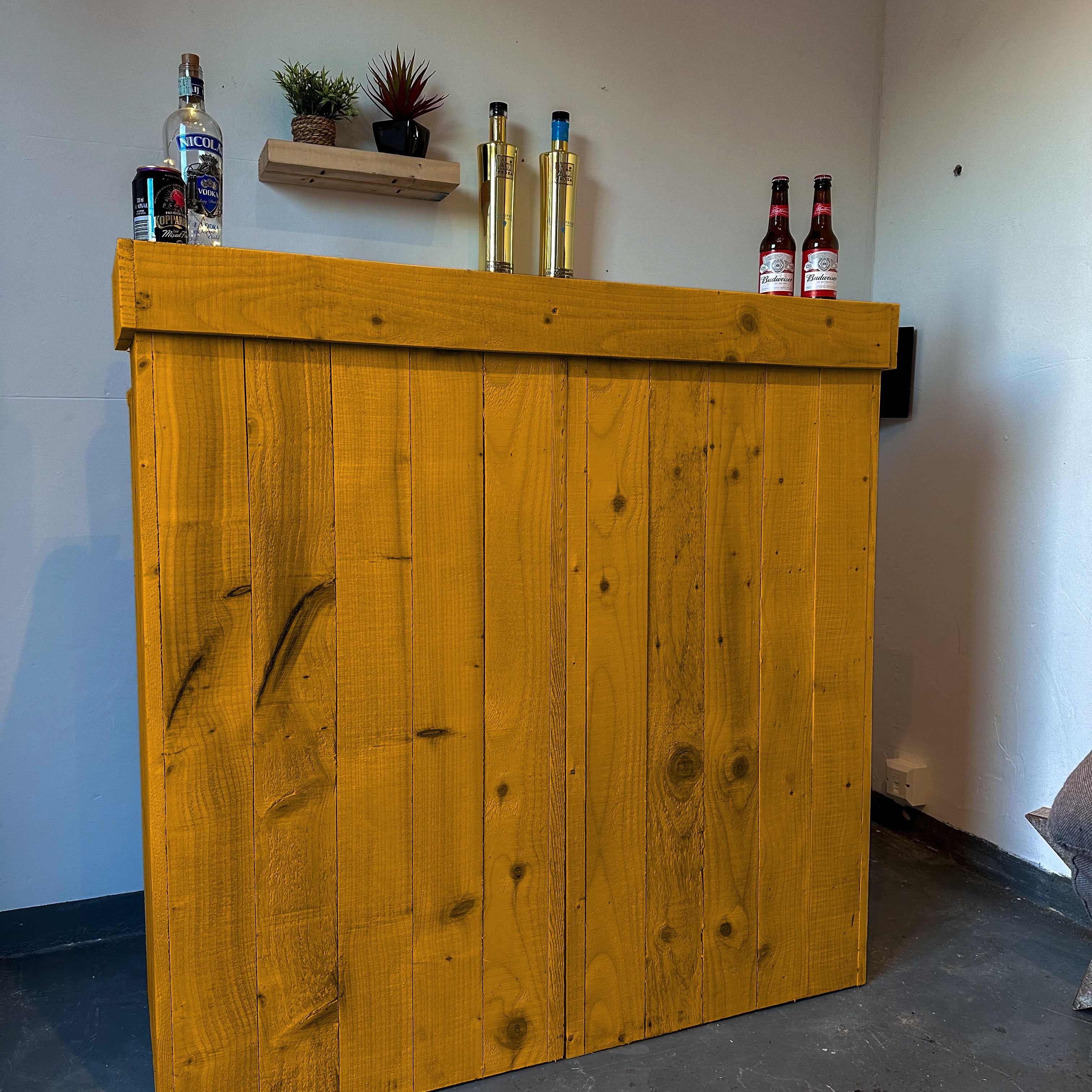 Rustic Wooden Serving Bar - Shop Online at OnlineBars