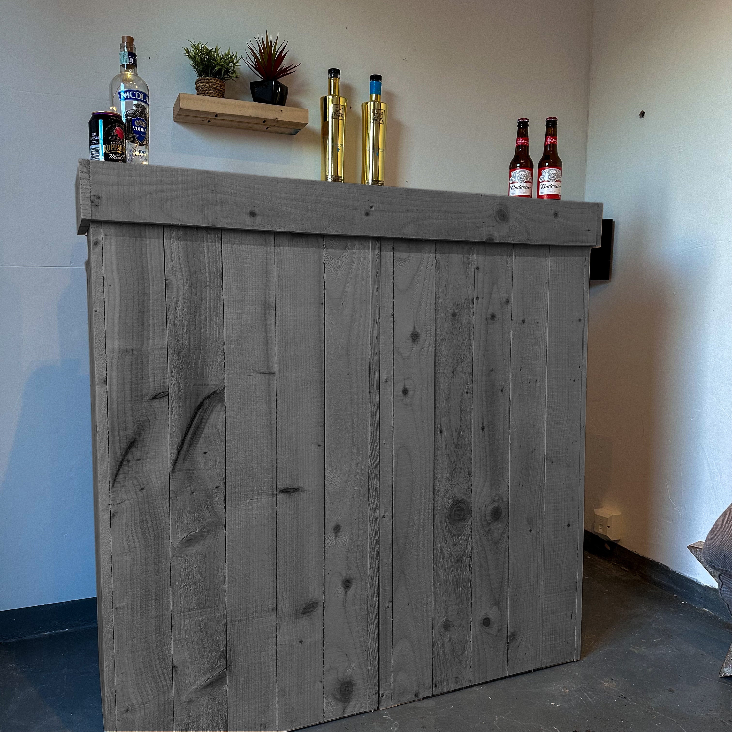 Rustic Wooden Serving Bar - Shop Online at OnlineBars
