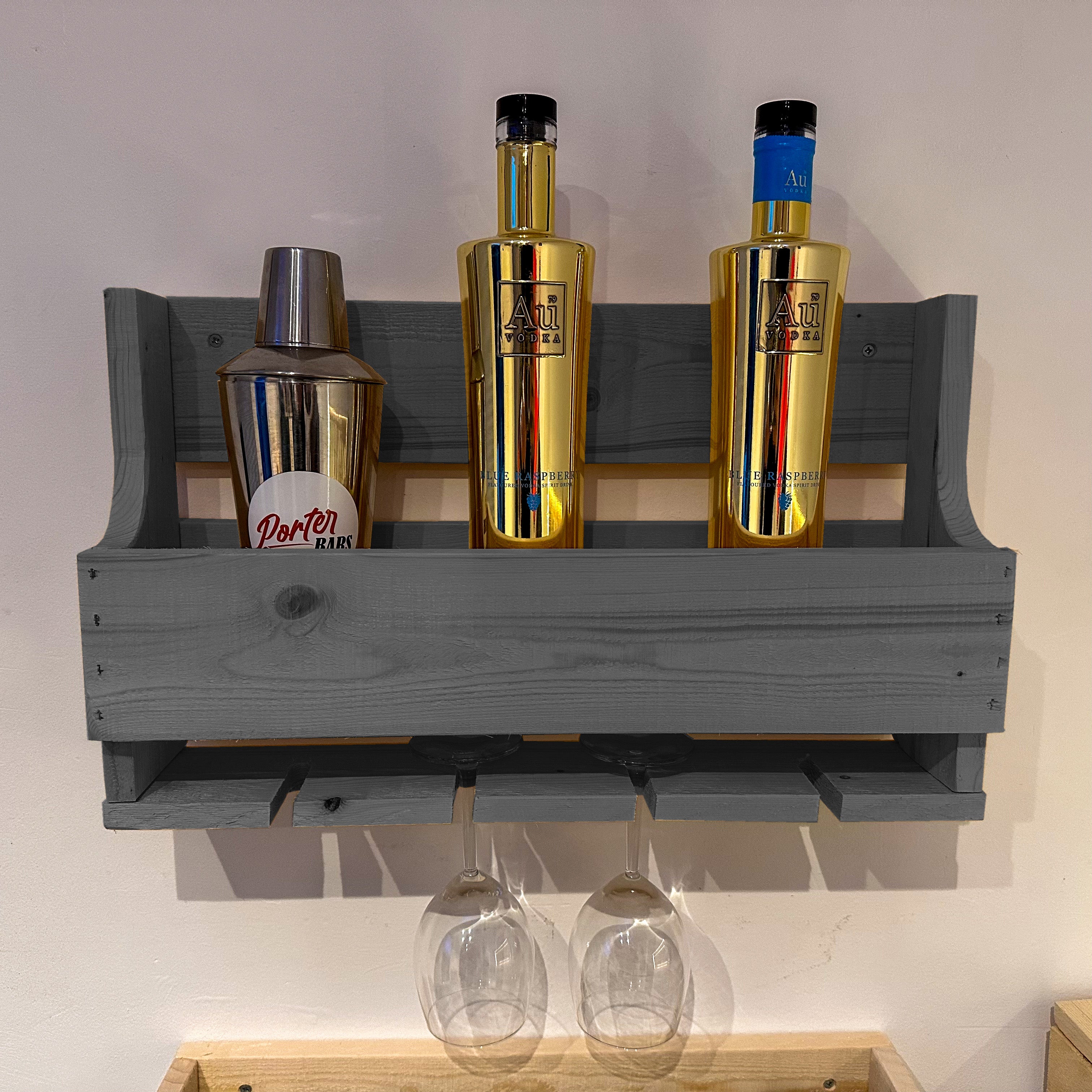 Rustic Wooden Drinks Rack - Shop Online at OnlineBars