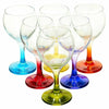 Cocktail Coloured Stem Wine Glasses Red White Wedding Dinner Party