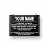 Funny personalised Bar Sign, Metal Tin sign/plaque man cave shed garage home pub