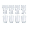 Products Set Of 8 Shot Glasses Glass Vodka Liquor Bar Pub Shooter With Serving Board Tray