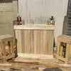 Rustikale Cocktailbar aus Holz 