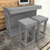 Rustic Wooden Bar & Bar Stools Set - Includes LED's-Bar Table-ReclaimedBarware-Grey-PorterBars
