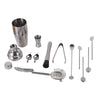 14pc stainless steel cocktail shaker set