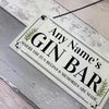 personalised home bar gin sign