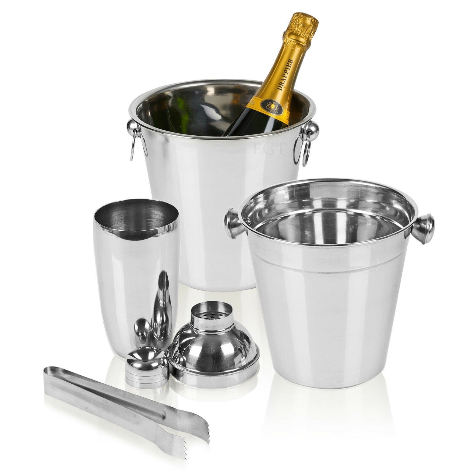 Products Ice Bucket & Ice Tongs with Shaker Set Drinks Mixer Stainless Steel