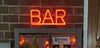 wall mounted bar neon sign