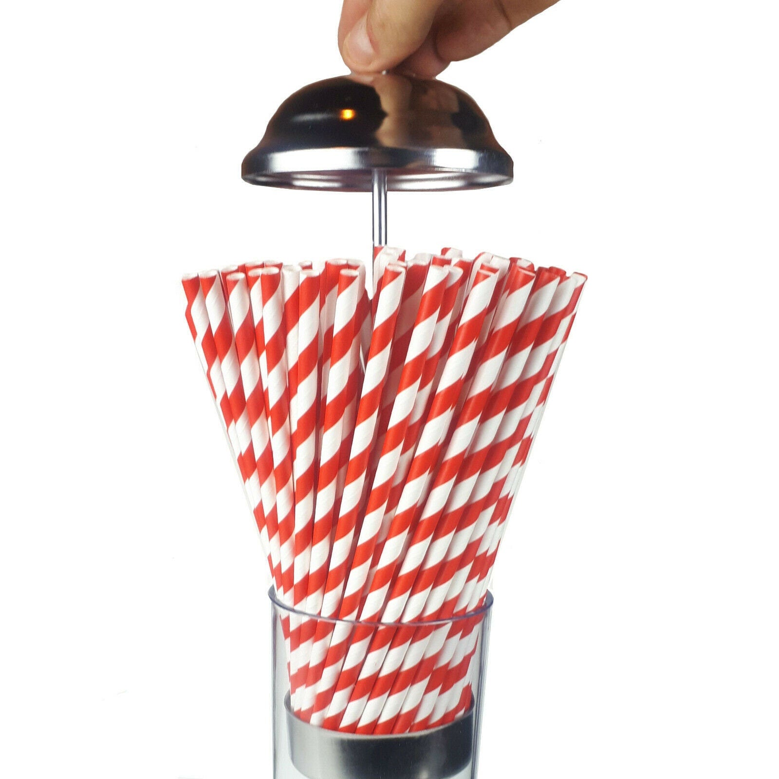 Vintage Plastic Straw Dispenser for Paper Straws