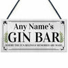 personalised home bar gin sign