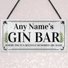 personalised home bar gin sign