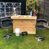 rustic wooden reclaimed timber pallet bar