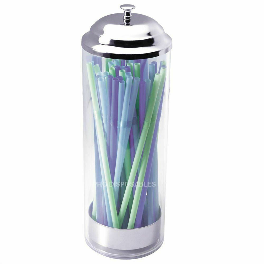 Vintage Plastic Straw Dispenser for Paper Straws