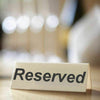Flexible Plastic Reserved Table Sign - Tabletop Restaurant Cafe Bar