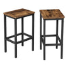 Set of 2 Rustic Industrial Retro Bar Stools, Kitchen Bar Stools with Footrest.