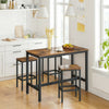 Set of 2 Rustic Industrial Retro Bar Stools, Kitchen Bar Stools with Footrest.
