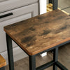 Set of 2 Rustic Industrial Retro Bar Stools, Kitchen Bar Stools with Footrest.