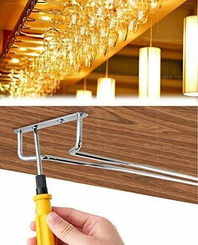 2x Wine Glass Holder Rack Shelf for Home Bar Pub! - Screws Included.