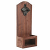Retro Rustic Wooden Bottle Opener Gadget with Cap Catcher.