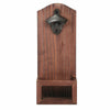 Retro Rustic Wooden Bottle Opener Gadget with Cap Catcher.