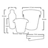black cocktail shaker set ice bucket ice tongs