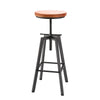 2x Vintage Industrial Bar Stools Chair Retro Kitchen Counter Wooden Seat Pub.