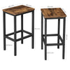 Set of 2 Rustic Industrial Retro Bar Stools, Kitchen Bar Stools with Footrest.