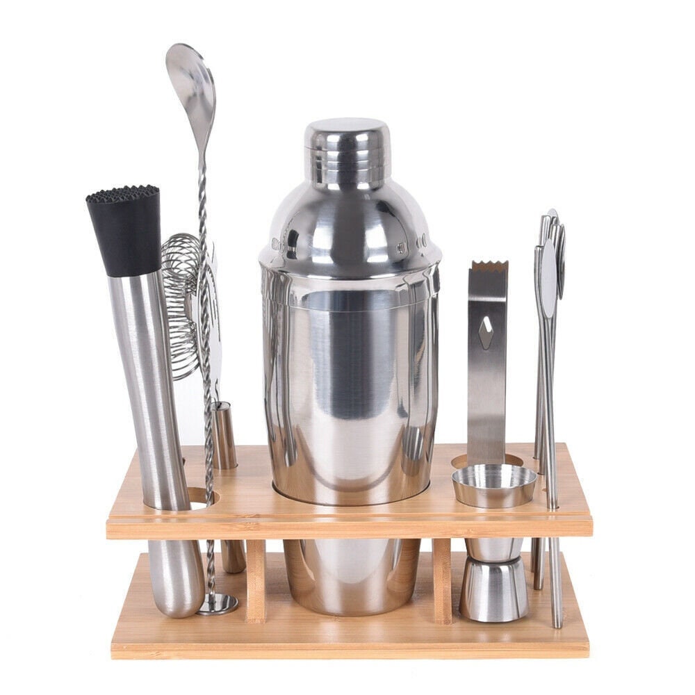 14pc stainless steel cocktail shaker set
