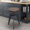 rustic retro industrial swivel style Bar stool