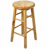 Wooden Revolving Stool Light Brown Swivel Bar Pub Chair Kitchen Breakfast Seat
